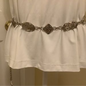 Silver tone and gold tone chain belt